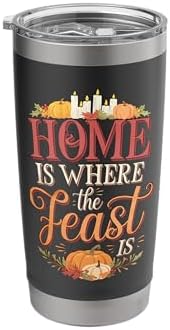 Home Where The Feast Is Thanksgiving Stainless Steel Insulated Tumbler by Unknown