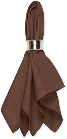 DII Solid Napkin Set Collection, 20x20, Bark Brown, 6 Piece - Image 3