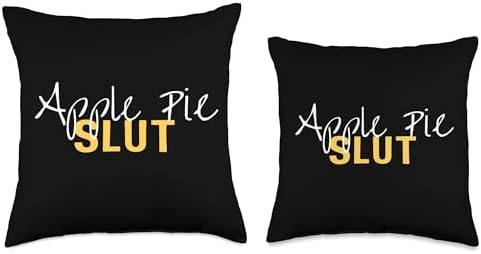Apple Pie Slut Funny Thanksgiving Adult Humor Throw Pillow - Image 3