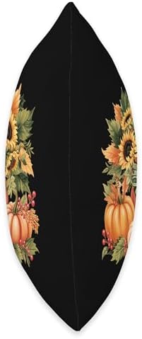 Fall Pumpkin Sunflower Harvest Autumn Thanksgiving Throw Pillow - Image 2
