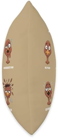Funny Turkey Pain Scale, Thanksgiving Day Humor for Friends Throw Pillow - Image 2