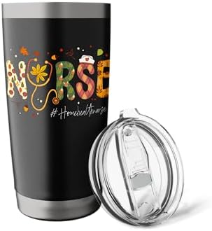 Thankful Thanksgiving Home Health Nurse Life Men Women Stainless Steel Insulated Tumbler - Image 5