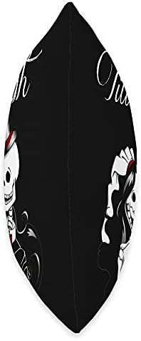 Halloween Wedding Gothic Bride Groom Skeleton Till Death Throw Pillow
