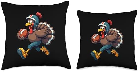 Thanksgiving Football Player Thanksgiving Football Turkey Throw Pillow - Image 3