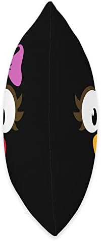 Funny thanksgiving turkey face for girls with pink bow Throw Pillow - Image 2