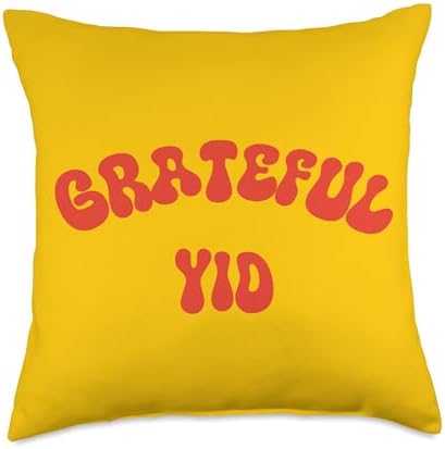Grateful Yid Thank You Hashem Jewish Thanksgiving Hebrew Throw Pillow by Unknown