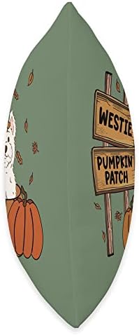Westie Pumpkin Patch Dog Lovers Thanksgiving Halloween Throw Pillow - Image 2
