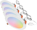 HALO HLB6099WZRGBWMWR 6” Smart Wi-Fi Slim Canless LED Downlight Powered by WiZ Pro, Dimmable Full Color with Smart Home Integration (Pack of 4)