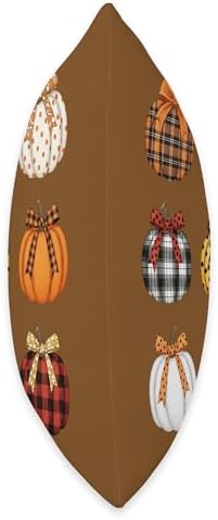 Cute Buffalo Plaid Pumpkin Coquette Bow Preppy Thanksgiving Throw Pillow - Image 2