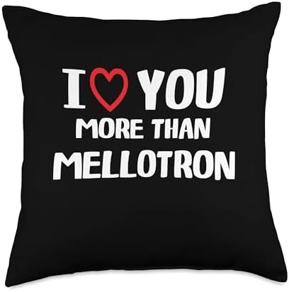 I heart You More than Mellotron Thanksgiving I Love You More Than Mellotron Shirt Funny Women Christmas Throw Pillow, 18x18, Multicolor by Unknown