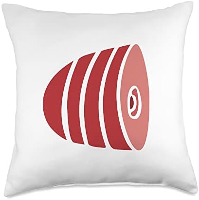 Large Spiral Ham Throw Pillow by Unknown