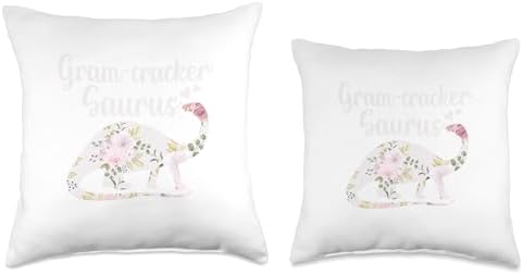 Gram-Cracker Saurus Grandma Mother's Day Thanksgiving Christ Throw Pillow - Image 3