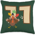11th Birthday Thanksgiving Turkey Theme 11 Years Old Throw Pillow by Unknown