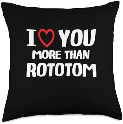 I heart You More than Rototom Thanksgiving I Love You More Than Rototom Shirt Funny Women Christmas Throw Pillow, 18x18, Multicolor by Unknown
