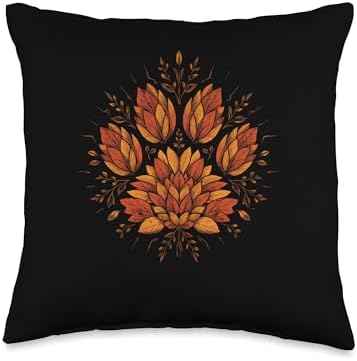 Cute Fall Dog Paw Print Pets Autumn Leaf Puppy Thanksgiving Throw Pillow by Unknown
