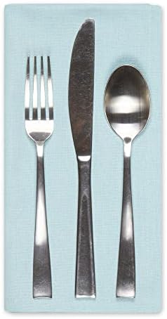 DII Solid Napkin Set Collection, 20x20, Robin's Egg Blue, 6 Piece - Image 2