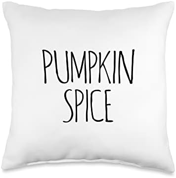 THANKSGIVING PUMPKIN SPICE DECORATIONS MENS WOMENS CHILDRENS Throw Pillow by Unknown
