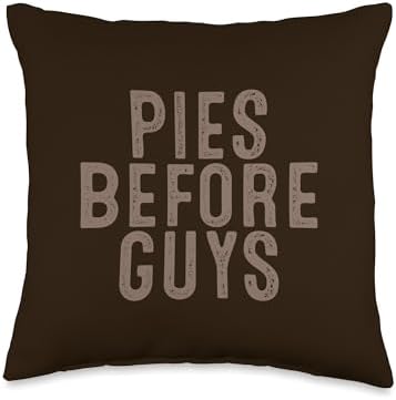 Pies Before Guys Funny Thanksgiving Dinner Women Men Kids Throw Pillow by Unknown