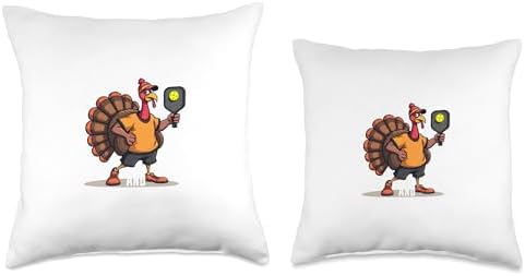 Thanksgiving Pickleball Turkey And Dinks Funny Pickleball Throw Pillow - Image 3