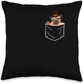 Thankful Turkey Kids Women Men Thanksgiving Outfit Pocket Pilgrim Pug Turkey Thanksgiving Dog Lover Funny Fall Throw Pillow, 16x16, Multicolor by Unknown