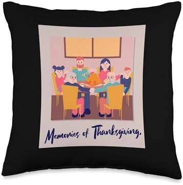 Family Matching Thanksgiving Day Recipes of Love Group Throw Pillow by Unknown