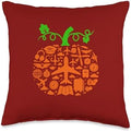 Pilot Tools Pumpkin Shape Thanksgiving Autumn Job Team Throw Pillow by Unknown