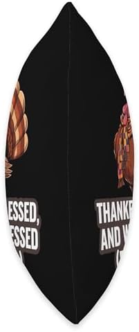 Thanksgiving Turkey Thankful Blessed And Well Dressed Throw Pillow - Image 2