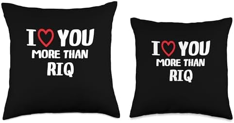 I heart You More than Riq Thanksgiving I Love You More Than Riq Shirt Funny Women Christmas Throw Pillow, 16x16, Multicolor - Image 3