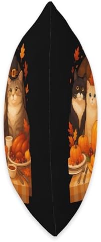 Fall Thanksgiving Cats Dinner Feast Vintage Fall Home Decor Throw Pillow - Image 2