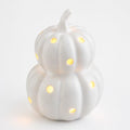 Mud Pie White Pumpkin Light Up Sitter, Fall Decor, 4.5 Inch by MudPie