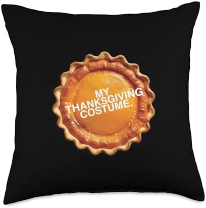 My Thanksgiving Costume Funny Pumpkin Pie Design Throw Pillow by Unknown