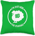 I'm Just Here For The Stuffing Thanksgiving Throw Pillow by Unknown
