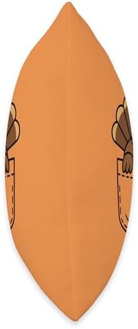 Funny Turkey Pocket Pal Cute Thanksgiving Holiday Throw Pillow - Image 2