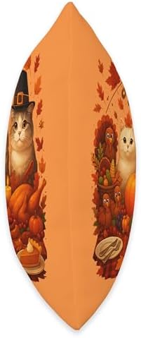 Fall Thanksgiving Cats Dinner Feast Vintage Fall Home Decor Throw Pillow - Image 2