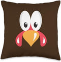 Big Turkey FACE Thanksgiving Day Meme Gobble Eyes Beak Throw Pillow by Unknown