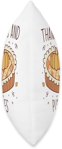 Thankful Vibes And Pumpkin Pies Retro Thanksgiving Women Throw Pillow, 18x18, Multicolor - Image 2
