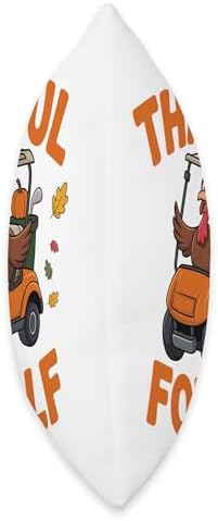 Thankful for Golf Turkey Playing Golf Thanksgiving Throw Pillow - Image 2