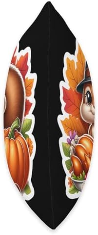 Thanksgiving Squirrel Fall Autumn Cottagecore Pumpkin Cute Throw Pillow - Image 2