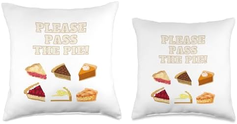 18 Loves Please Pass the Pie Silly Thanksgiving Throw Pillow, 18x18, Multicolor - Image 3