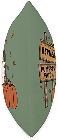 Berner Pumpkin Patch BMD Dog Lovers Thanksgiving Halloween Throw Pillow - Image 2