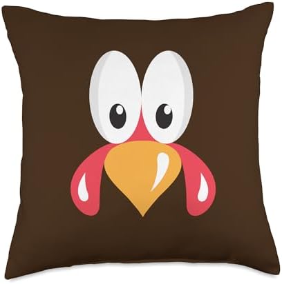 Big Turkey FACE Thanksgiving Day Meme Gobble Eyes Beak Throw Pillow by Unknown