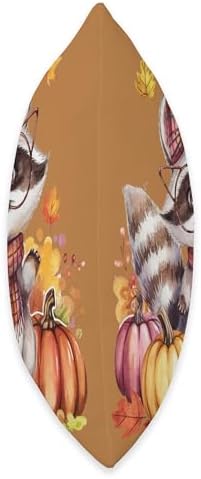 Fall Pumpkin Cute Raccoon Fall Autumn Thanksgiving Throw Pillow - Image 2