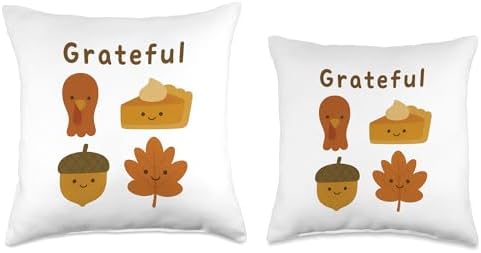 Grateful Thanksgiving Cute Fall Throw Pillow - Image 3