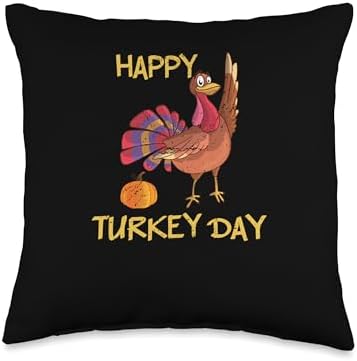 Pilgrim Costume Turkey Bacon Thanksgiving Decor Happy Turkey Day Thanksgiving Holiday Funny Men Women Kids Throw Pillow, 16x16, Multicolor by Unknown