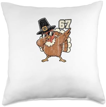 Gobblegool Turkey Thanksgiving Vintage Vintage Throw Pillow by Unknown