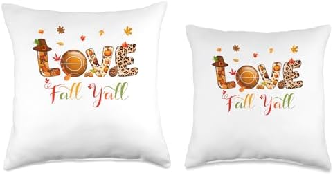 Fall Y'all Thanksgiving Bocce Ball Player Costume Colorful Throw Pillow - Image 3