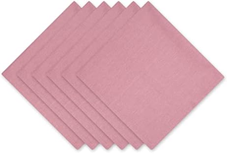 DII Solid Napkin Set Collection, 20x20, Rose, 6 Piece by DII
