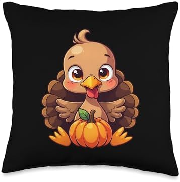 Baby Turkey Thanksgiving Turkey Thanksgiving Turkey Baby Throw Pillow by Unknown