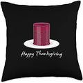Canned Cranberry Jellied Sauce Throw Pillow by Unknown
