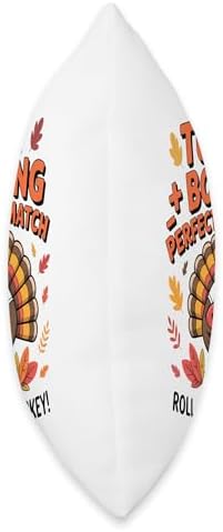 Turkey Playing Bowling Thanksgiving Turkey Tail Bowling Throw Pillow - Image 2